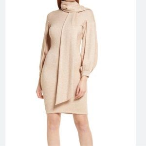 Black Halo Keoni Knit Scarf Sheath Dress size 4